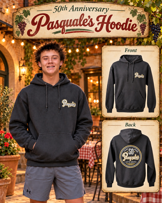 Pasquale's 50th Anniversary Logo Pullover Hooded Sweatshirt