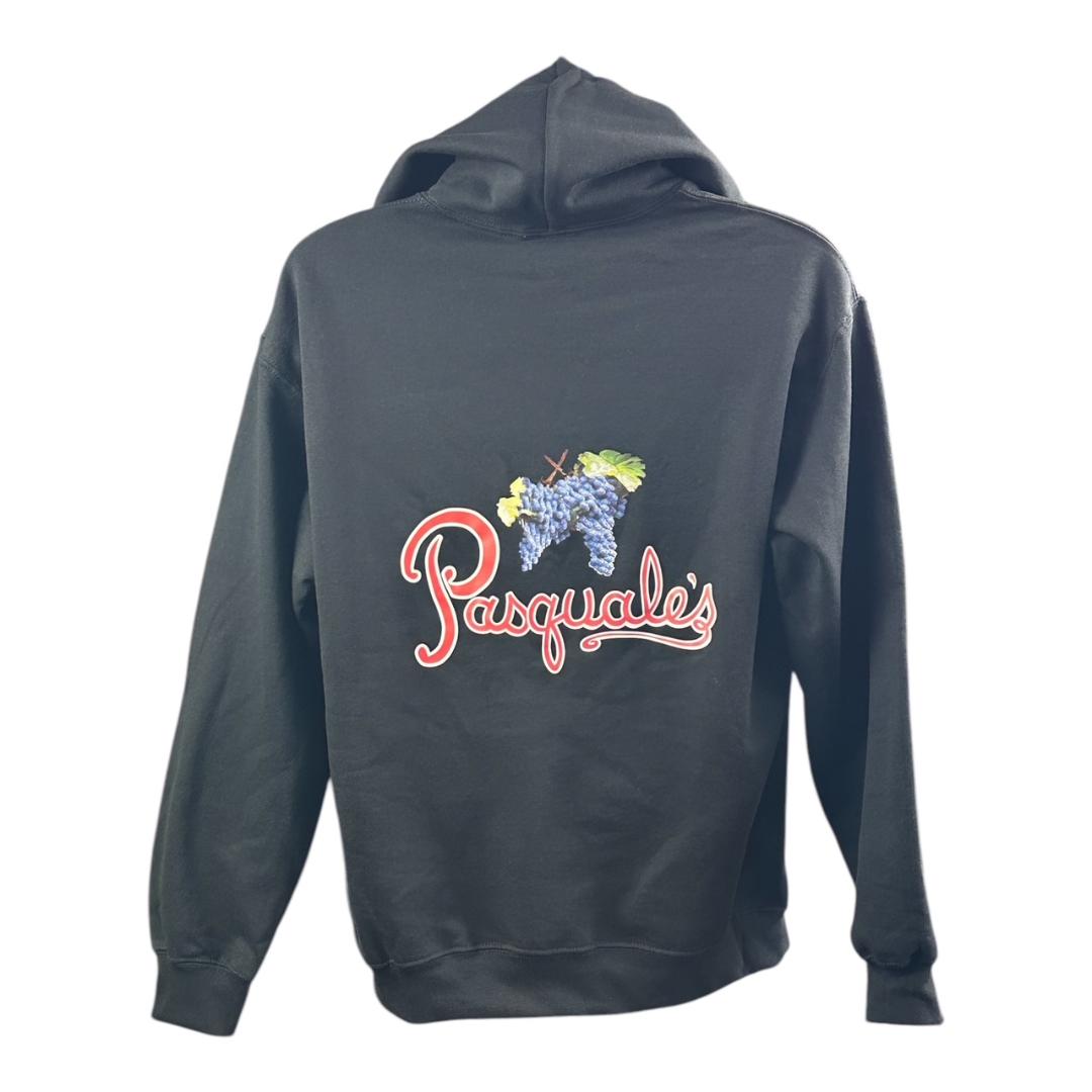 Pasquale's Black Pullover Hooded Sweatshirt